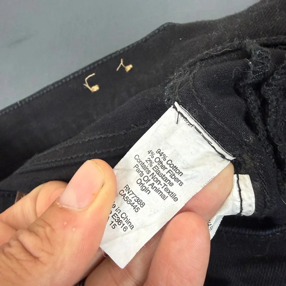 Madewell Jeans Womens 28 Flea Market Flare Black High Rise Stretch Denim Pants